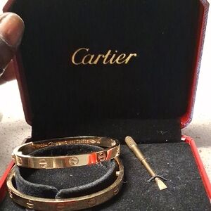 Cartier Yellow Gold Love Bracelet Set